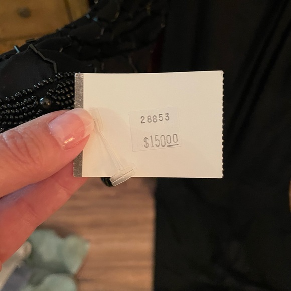 Formal Black Beaded Dress - Picture 8 of 16